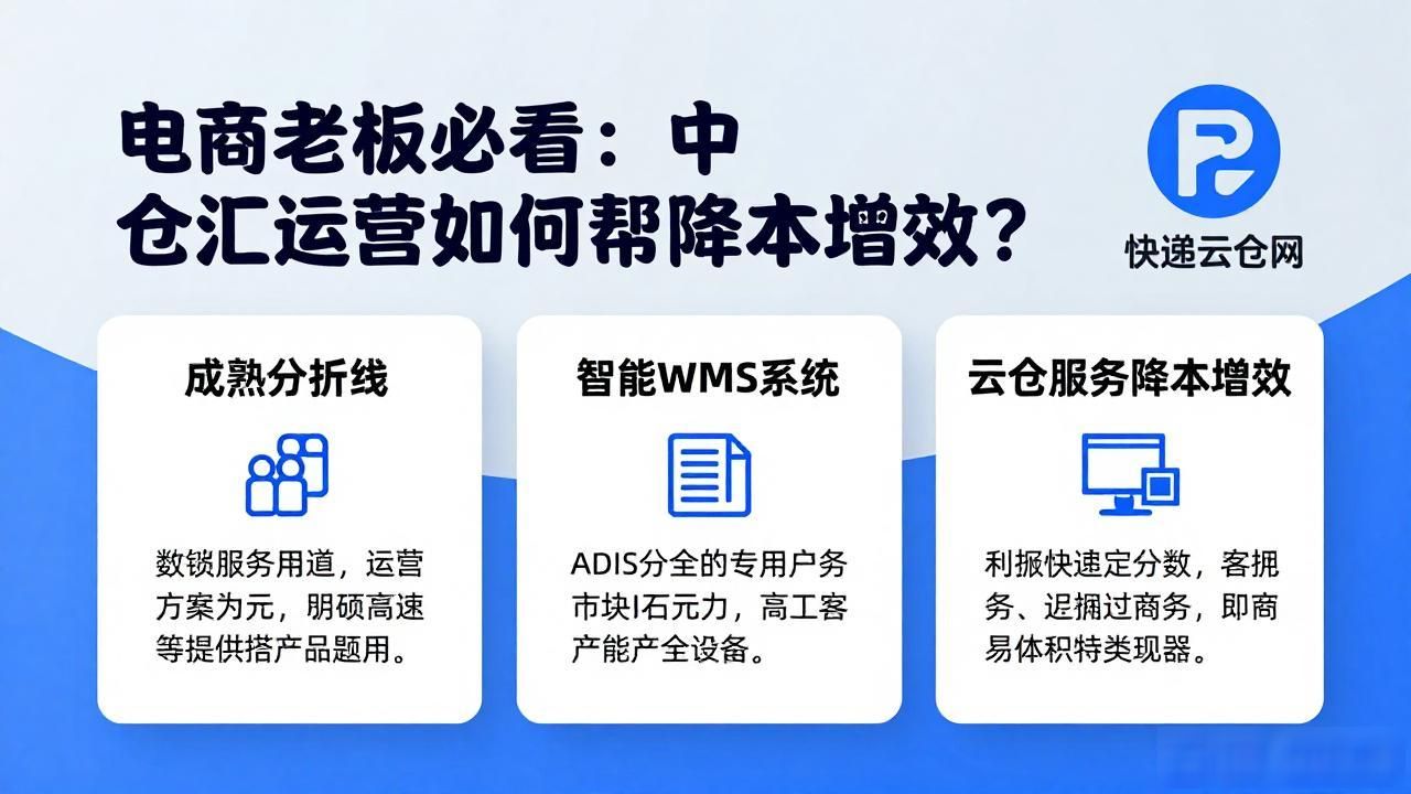 电商老板必看:中仓汇运营如何帮你降本增效?-云仓汇 快递云仓网 中仓汇供应链管理中心