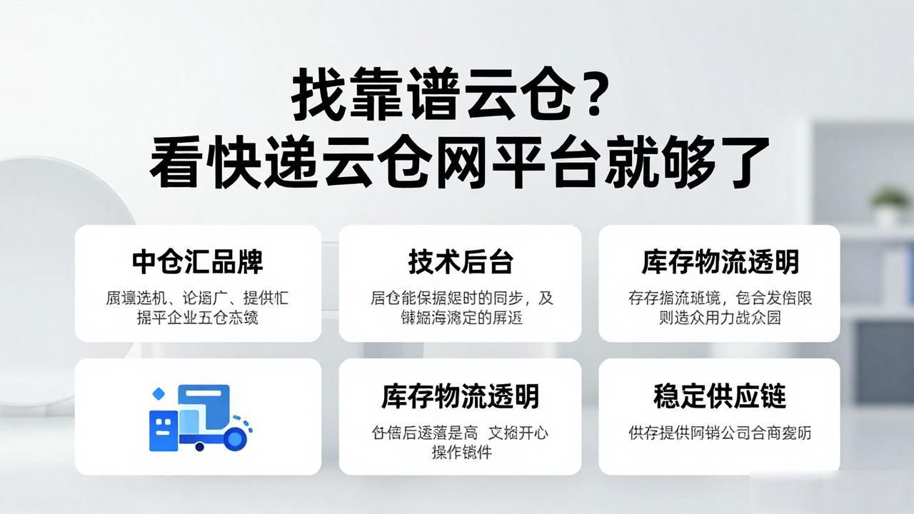 找靠谱云仓？看快递云仓网平台就够了