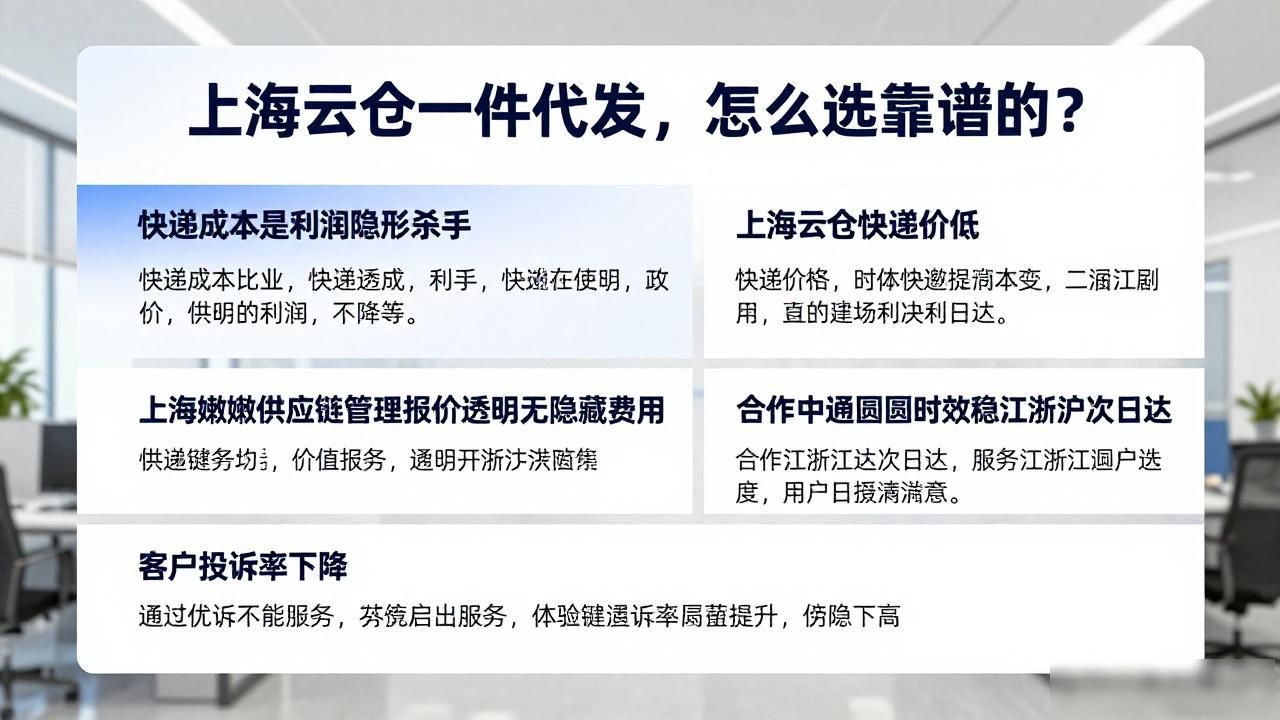 上海云仓一件代发，怎么选靠谱的？