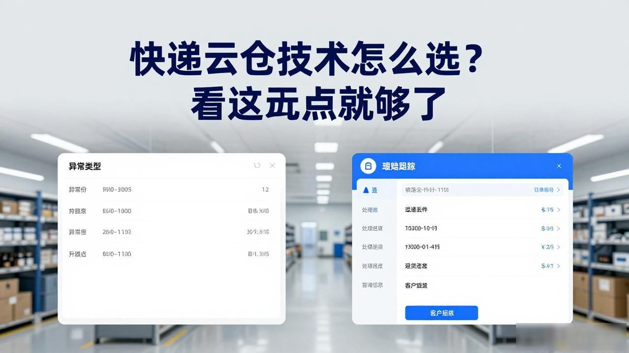 快递云仓技术怎么选？看这几点就够了