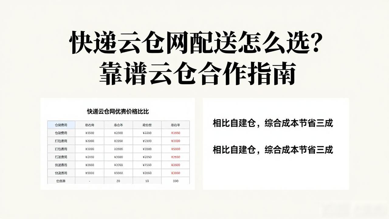 快递云仓网配送怎么选？靠谱云仓合作指南