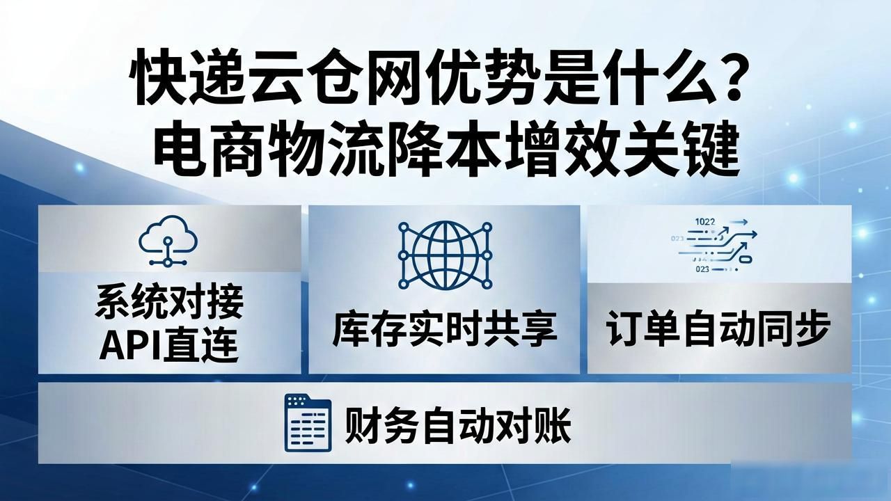 快递云仓网优势是什么？电商物流降本增效关键