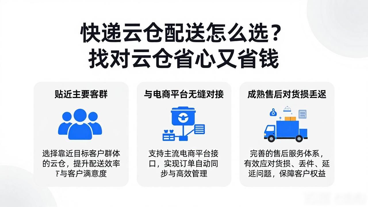 快递云仓配送怎么选？找对云仓省心又省钱