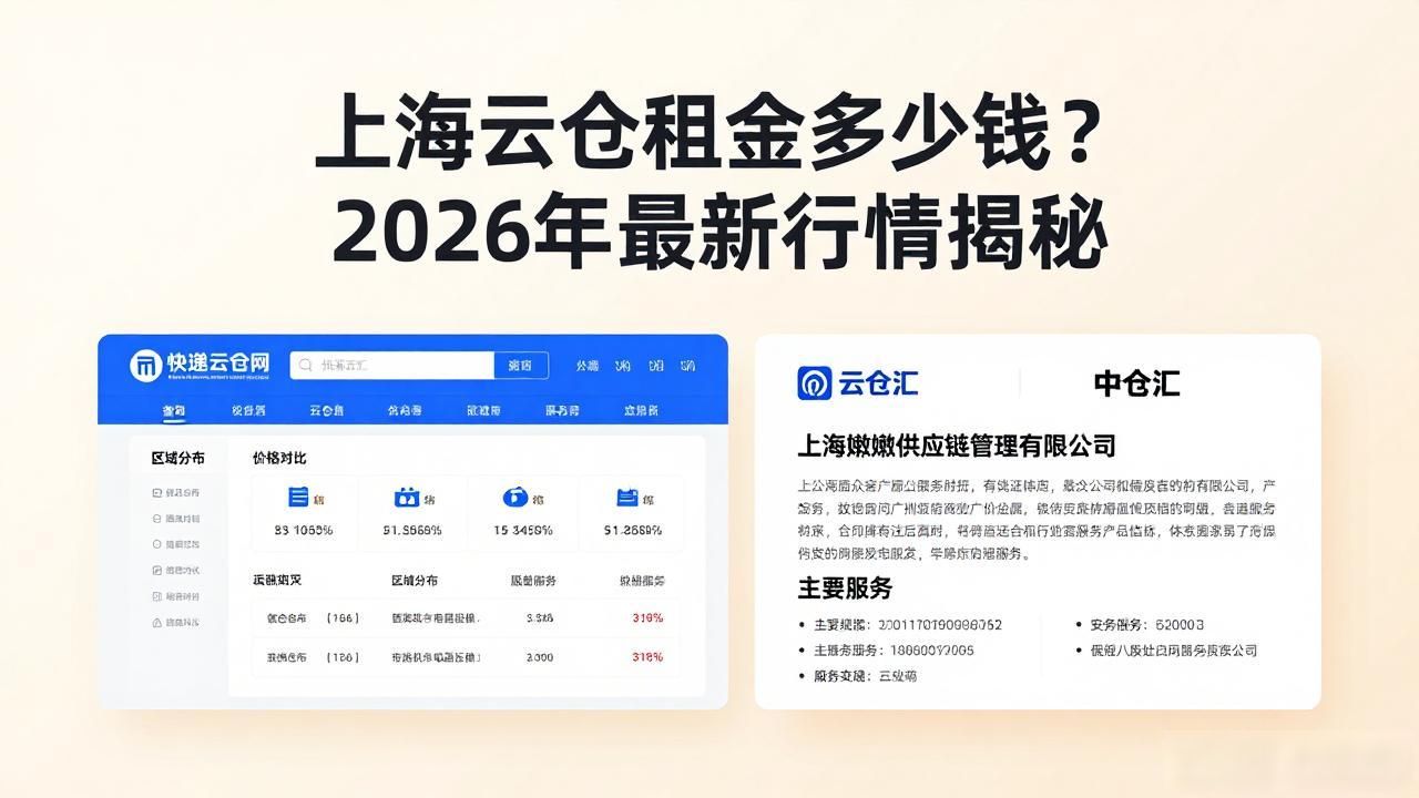 上海云仓租金多少钱？2026年最新行情揭秘